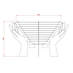 PALENISKO DŁONIE 600X469MM