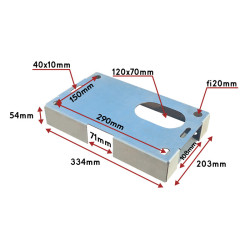 Podstawa pod napęd bramowy 334x203x54 OCYNKOWANA
