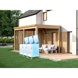 MODULO WIATY NA ŚMIETNIK STAL NIERDZEWNA HEXAGON