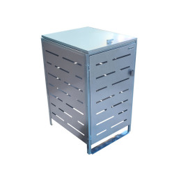 MODULO WIATA NA 1 ŚMIETNIK STAL NIERDZEWNA PASKI