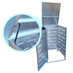 MODULO WIATA NA 1 ŚMIETNIK STAL NIERDZEWNA PASKI