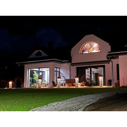 Lampa ogrodowa ze stali Corten 2mm - obudowa