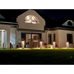 Lampa ogrodowa ze stali Corten 2mm - obudowa