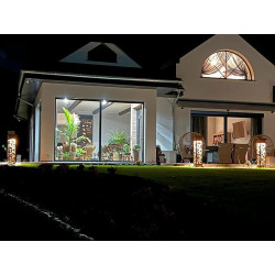 Lampa ogrodowa ze stali Corten 2mm - obudowa