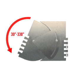 Łącznik reg. Roller 30°-330° do obrzeży trawnikowych prostych Corten/Korten