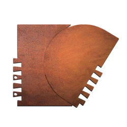 Łącznik reg. Roller 30°-330° do obrzeży trawnikowych prostych Corten/Korten