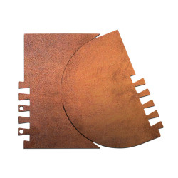 Łącznik reg. Roller 30°-330° do obrzeży trawnikowych prostych Corten/Korten