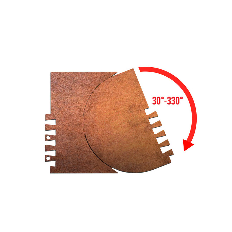 Łącznik reg. Roller 30°-330° do obrzeży trawnikowych prostych Corten/Korten