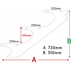 SCHODY KONSTRUKCJE BOCZNE 3-9 STOPNI 8MM 2SZT.