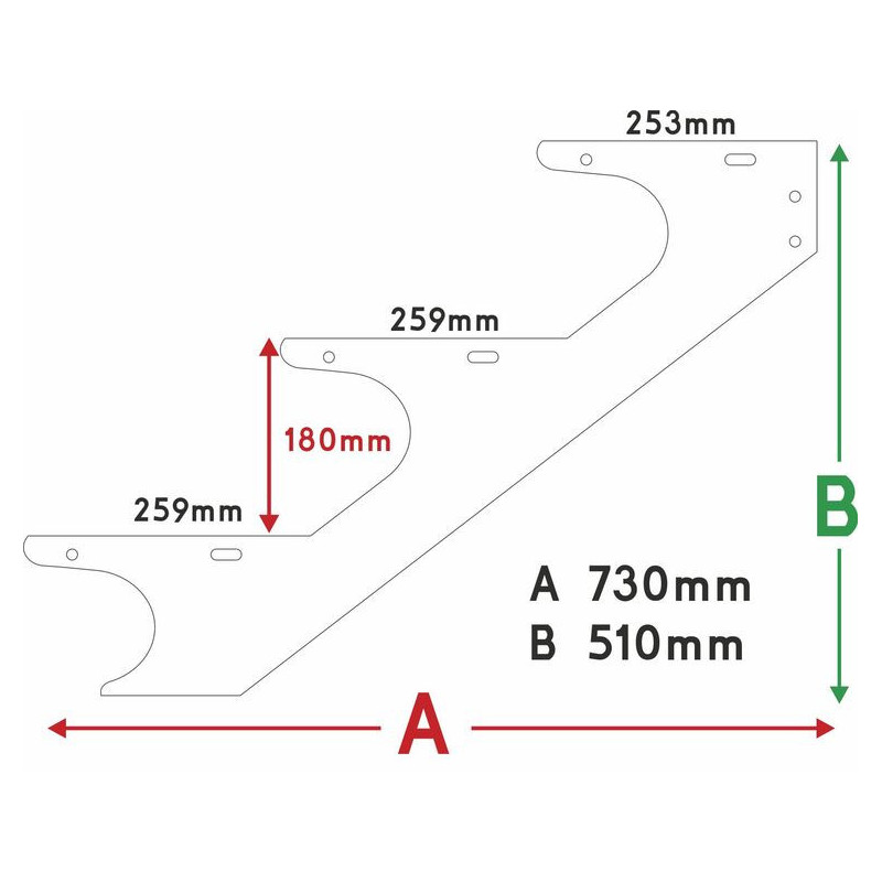 SCHODY KONSTRUKCJE BOCZNE 3-9 STOPNI 8MM 2SZT.