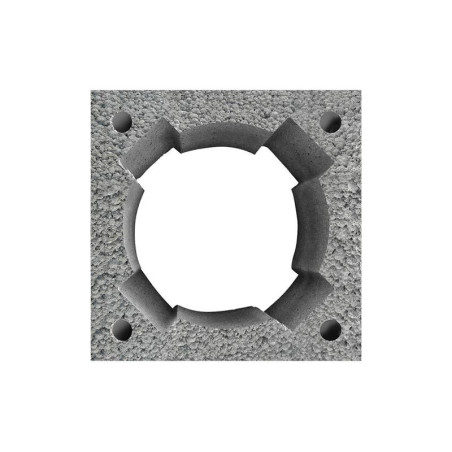 PUSTAK KOMINOWY KP 48x48x24 KERAMZYT Z OTWORAMI NA PRĘTY ZBROJENIOWE