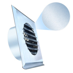 KRATKA WYRZUTNIA CZERPNIA WENTYLACYJNA INOX POD RURĘ