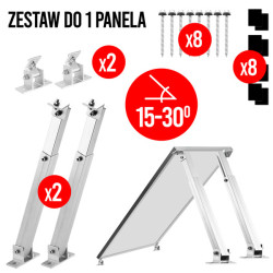 Uchwyt regulowana podstawa 15-30st. do panela fotowoltaicznego ALU kpl. 1 PANEL