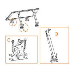 Uchwyt regulowana podstawa 15-30st. do panela fotowoltaicznego ALU kpl. 1 PANEL