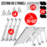 Uchwyt regulowana podstawa 30-60st. do panela fotowoltaicznego ALU kpl. 2 PANELE