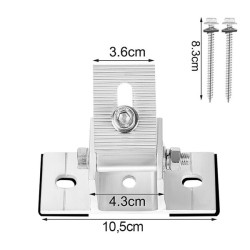 Uchwyt regulowana podstawa 30-60st. do panela fotowoltaicznego ALU kpl. 2 PANELE