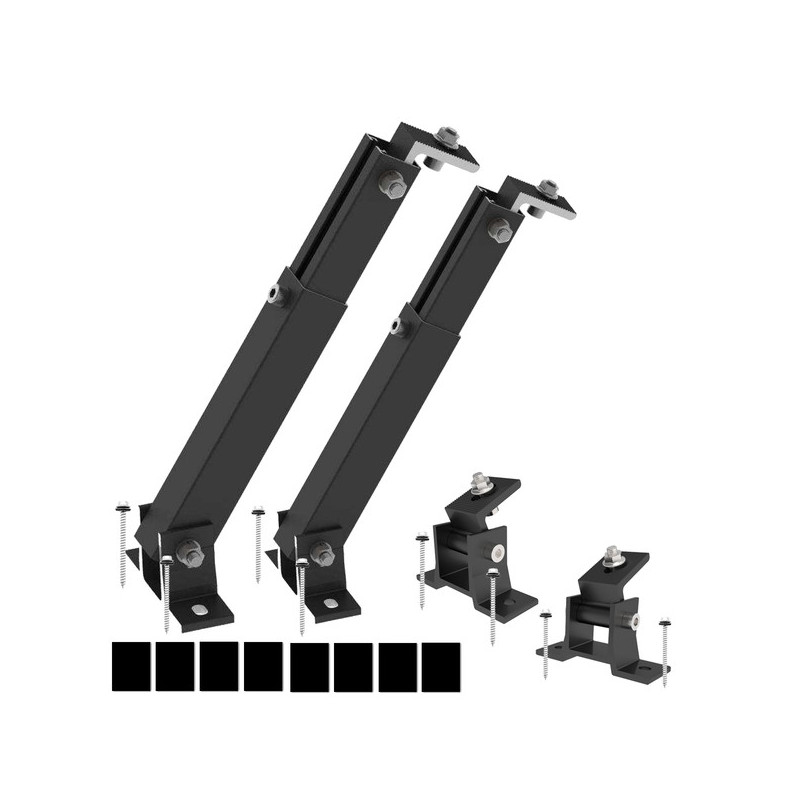 Uchwyt regulowana podstawa 15-30st. do panela fotowoltaicznego 1 PANEL czarny