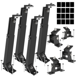 Uchwyt regulowana podstawa 15-30st. do panela fotowoltaicznego 2 PANELE czarny