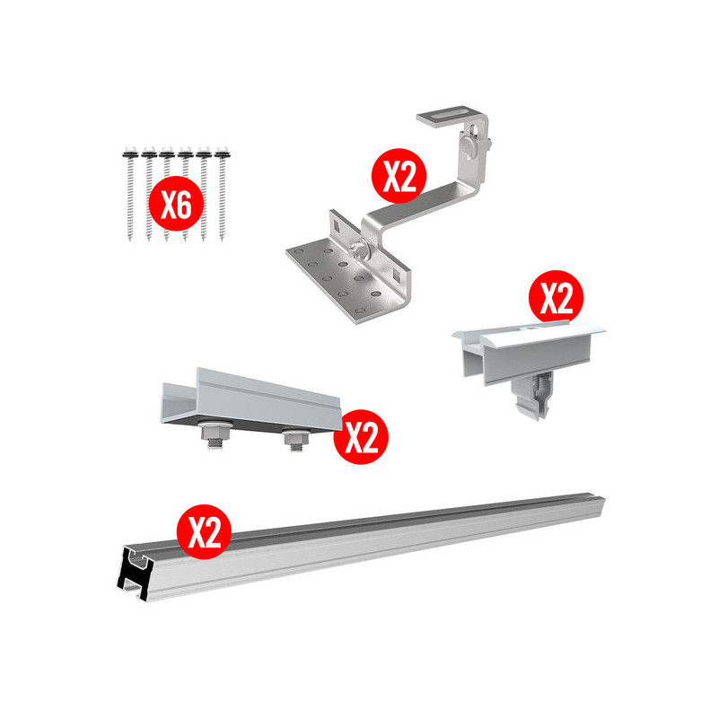 Zestaw uchwytów dachowych do rozbudowy o 1 panel fotowoltaiczny 25-40mm