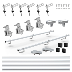 Zestaw uchwytów dla 2 paneli fotowoltaicznych do blachodachówki