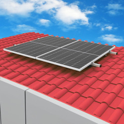 Zestaw uchwytów dla 2 paneli fotowoltaicznych do blachodachówki