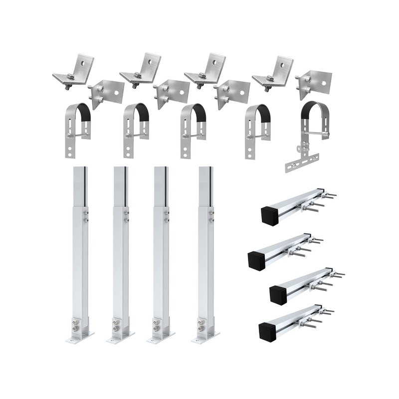 Zestaw uchwytów balkonowych do 2 paneli - okrągłe