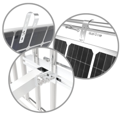 Zestaw uchwytów balkonowych do 2 paneli - okrągłe