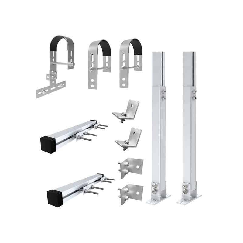 Zestaw uchwytów balkonowych na 1 panel - okrągłe