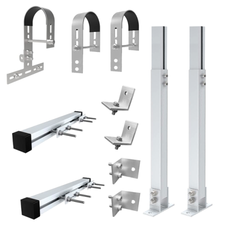 Zestaw uchwytów balkonowych na 1 panel - okrągłe