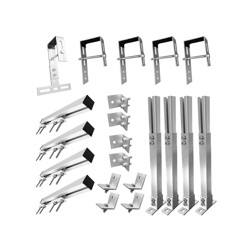 Zestaw uchwytów balkonowych do 2 paneli - kwadrat