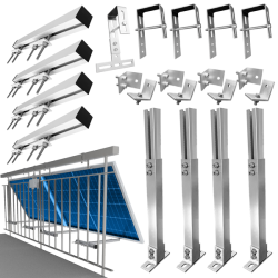 Zestaw uchwytów balkonowych do 2 paneli - kwadrat