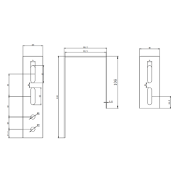 Zestaw uchwytów balkonowych na 1 panel - kwadrat