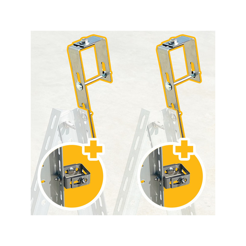 Uchwyt balkonowy prosty - komplet na 1 panel