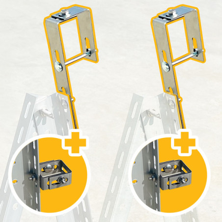 Uchwyt balkonowy prosty - komplet na 1 panel