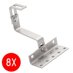 8x HAK - UCHWYT REGULOWANY PV DO KROKWI 145MM