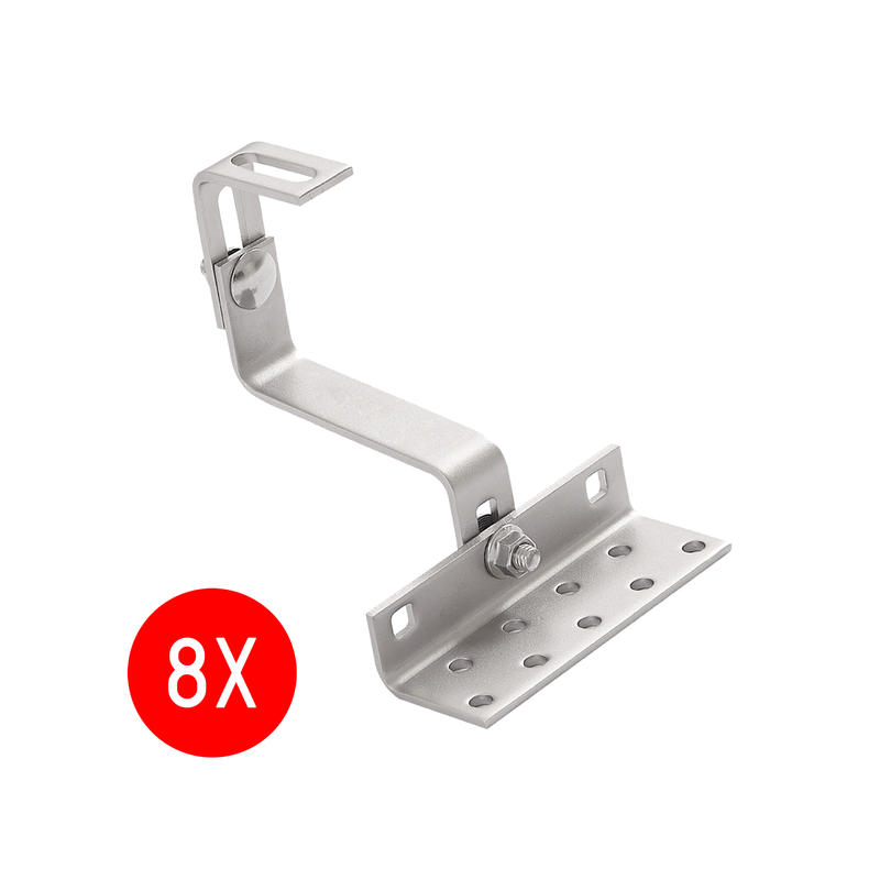 8x HAK - UCHWYT REGULOWANY PV DO KROKWI 145MM