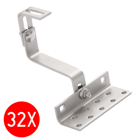 32x HAK - UCHWYT REGULOWANY PV DO KROKWI 145MM