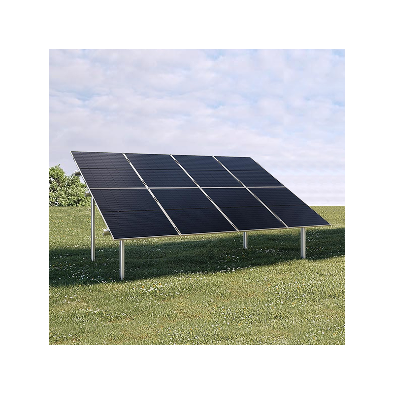 Konstrukcja gruntowa do montażu 8 paneli