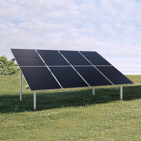 Konstrukcja gruntowa do montażu 8 paneli