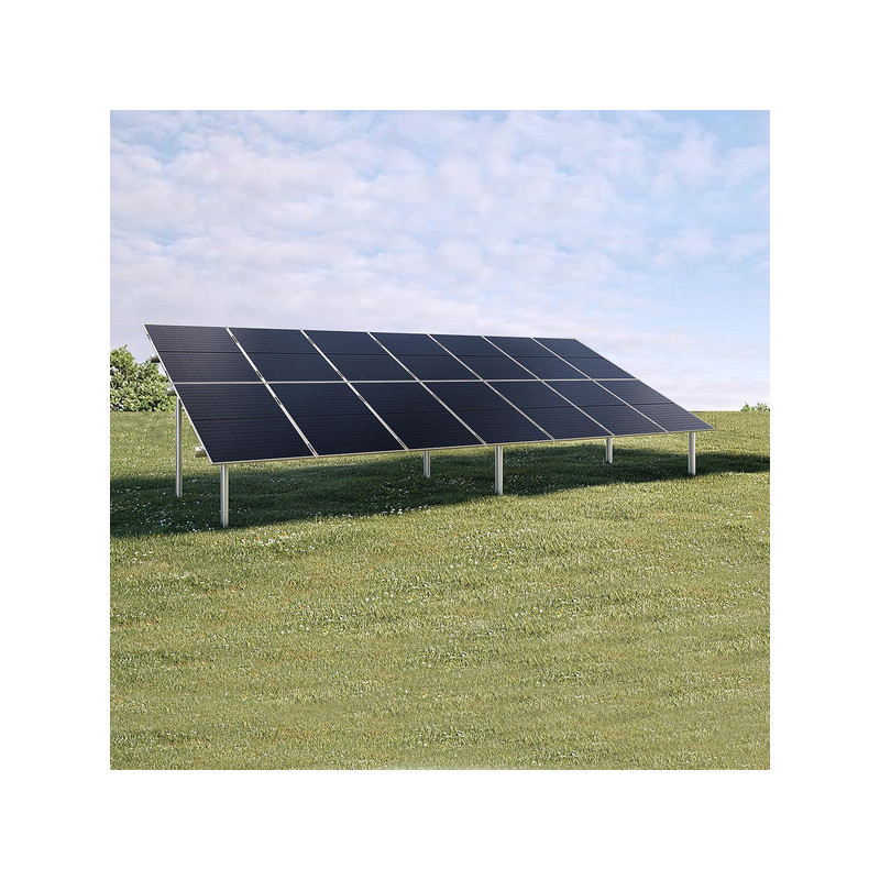 Konstrukcja gruntowa do montażu 14 paneli