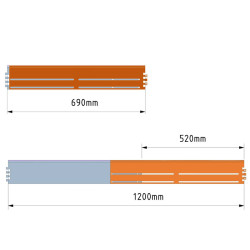 Obrzeże trawnikowe regulowane zagięte Corten/Korten Magic