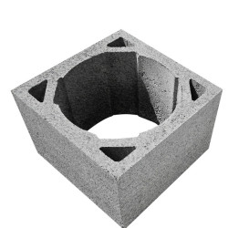 PUSTAK KOMINOWY KP 36*36*24 KERAMZYT Z OTWORAMI NA PRĘTY ZBROJENIOWE