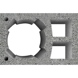 PUSTAK KOMINOWY KP2W 52*36*24 KERAMZYTOWY Z OTWORAMI NA PRĘTY ZBROJENIOWE