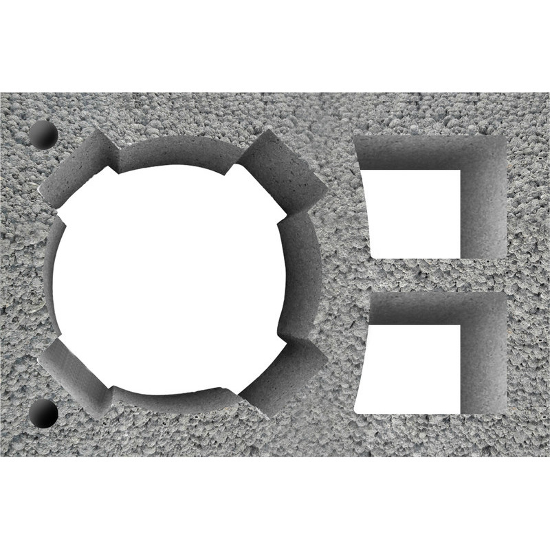 PUSTAK KOMINOWY KP2W 52*36*24 KERAMZYTOWY Z OTWORAMI NA PRĘTY ZBROJENIOWE