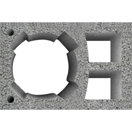 PUSTAK KOMINOWY KP2W 52*36*24 KERAMZYTOWY Z OTWORAMI NA PRĘTY ZBROJENIOWE