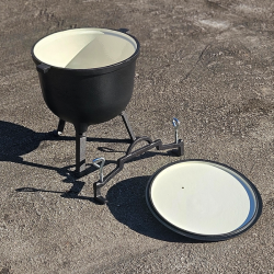 Kociołek myśliwski żeliwny emaliowany 4L (Fi240)