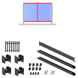 Łącznik "H" do systemu ogrodzeń z paneli PV