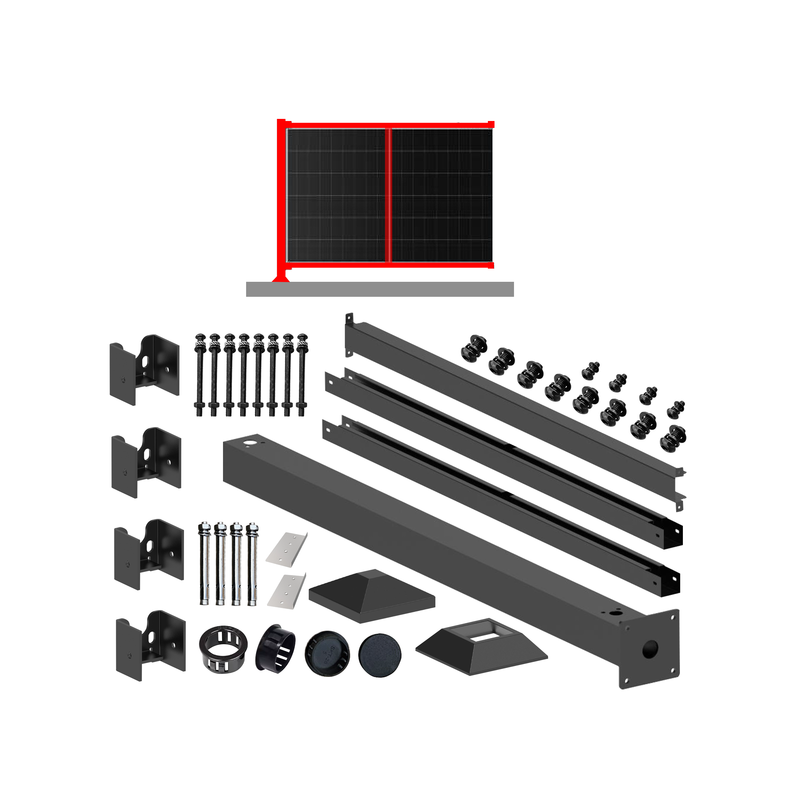 Noga + łącznik do systemu ogrodzeń z paneli PV