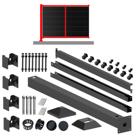 Noga + łącznik do systemu ogrodzeń z paneli PV