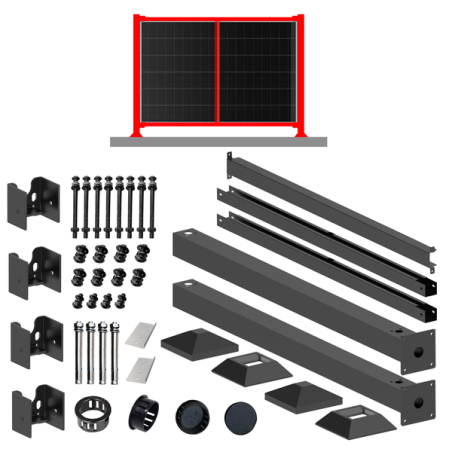 Zestaw ogrodzeniowy na 1 panel PV